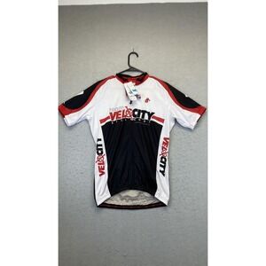Hincapie Cycling Jersey Mens XL Black White Team Velocity Specialized Full‎ Zip
